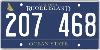 RI license plate 207468