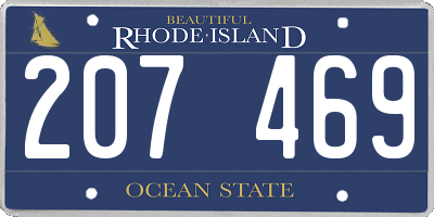 RI license plate 207469