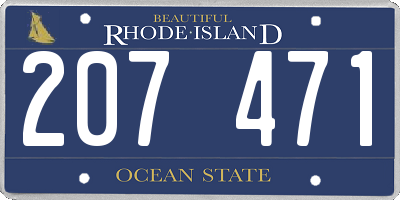 RI license plate 207471