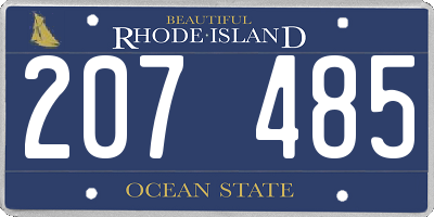 RI license plate 207485