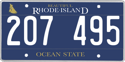 RI license plate 207495