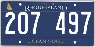 RI license plate 207497