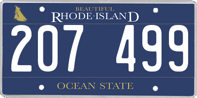 RI license plate 207499
