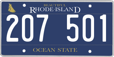 RI license plate 207501