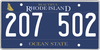 RI license plate 207502