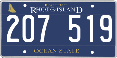 RI license plate 207519