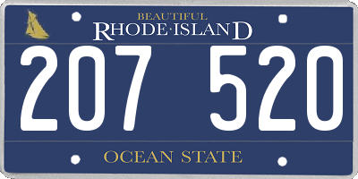 RI license plate 207520