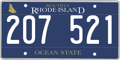 RI license plate 207521