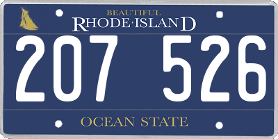 RI license plate 207526