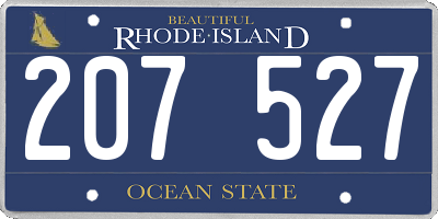 RI license plate 207527