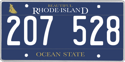 RI license plate 207528