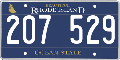 RI license plate 207529