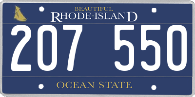 RI license plate 207550