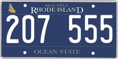 RI license plate 207555