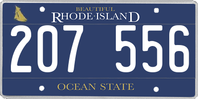 RI license plate 207556
