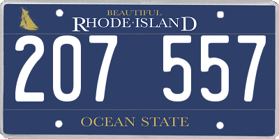 RI license plate 207557