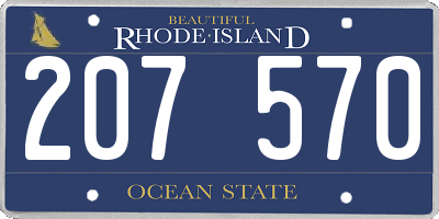RI license plate 207570