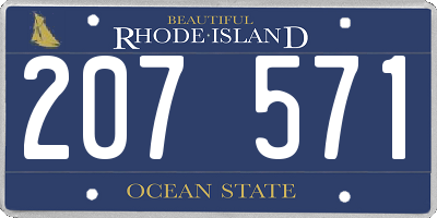 RI license plate 207571