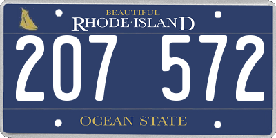 RI license plate 207572