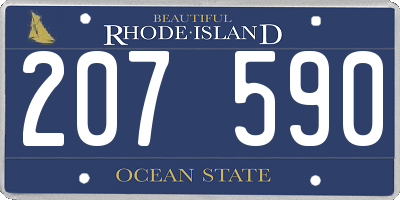 RI license plate 207590