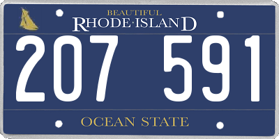 RI license plate 207591