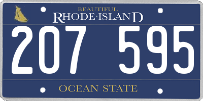RI license plate 207595