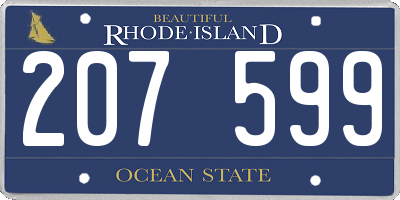 RI license plate 207599