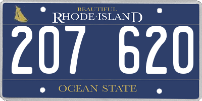 RI license plate 207620