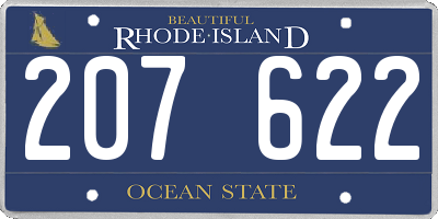 RI license plate 207622