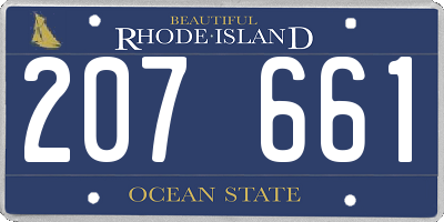 RI license plate 207661