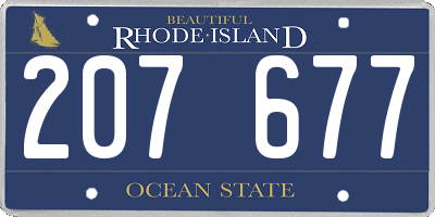 RI license plate 207677