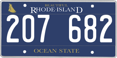 RI license plate 207682