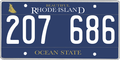 RI license plate 207686