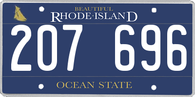 RI license plate 207696
