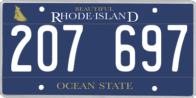 RI license plate 207697
