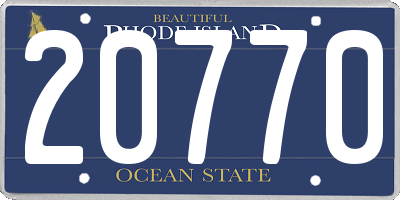 RI license plate 20770