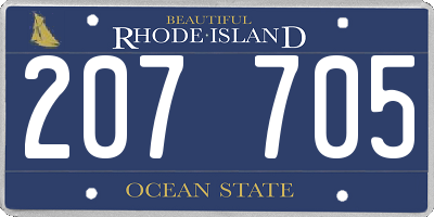 RI license plate 207705