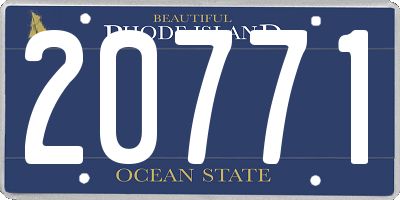 RI license plate 20771