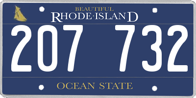 RI license plate 207732