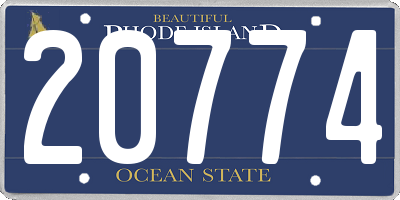 RI license plate 20774