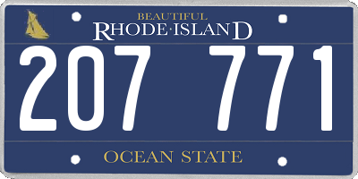 RI license plate 207771