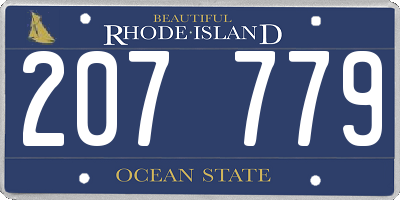RI license plate 207779