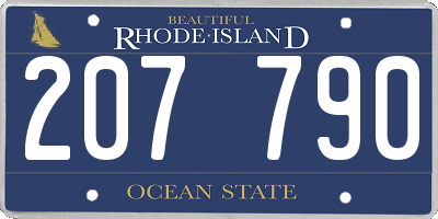 RI license plate 207790