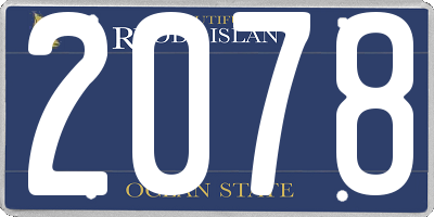 RI license plate 2078
