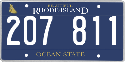 RI license plate 207811