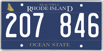 RI license plate 207846