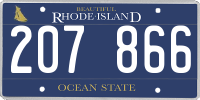 RI license plate 207866