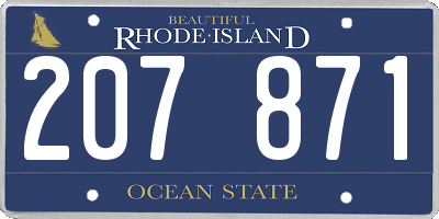 RI license plate 207871