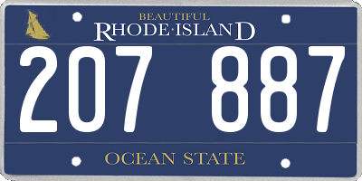 RI license plate 207887