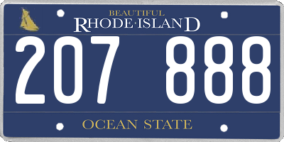 RI license plate 207888